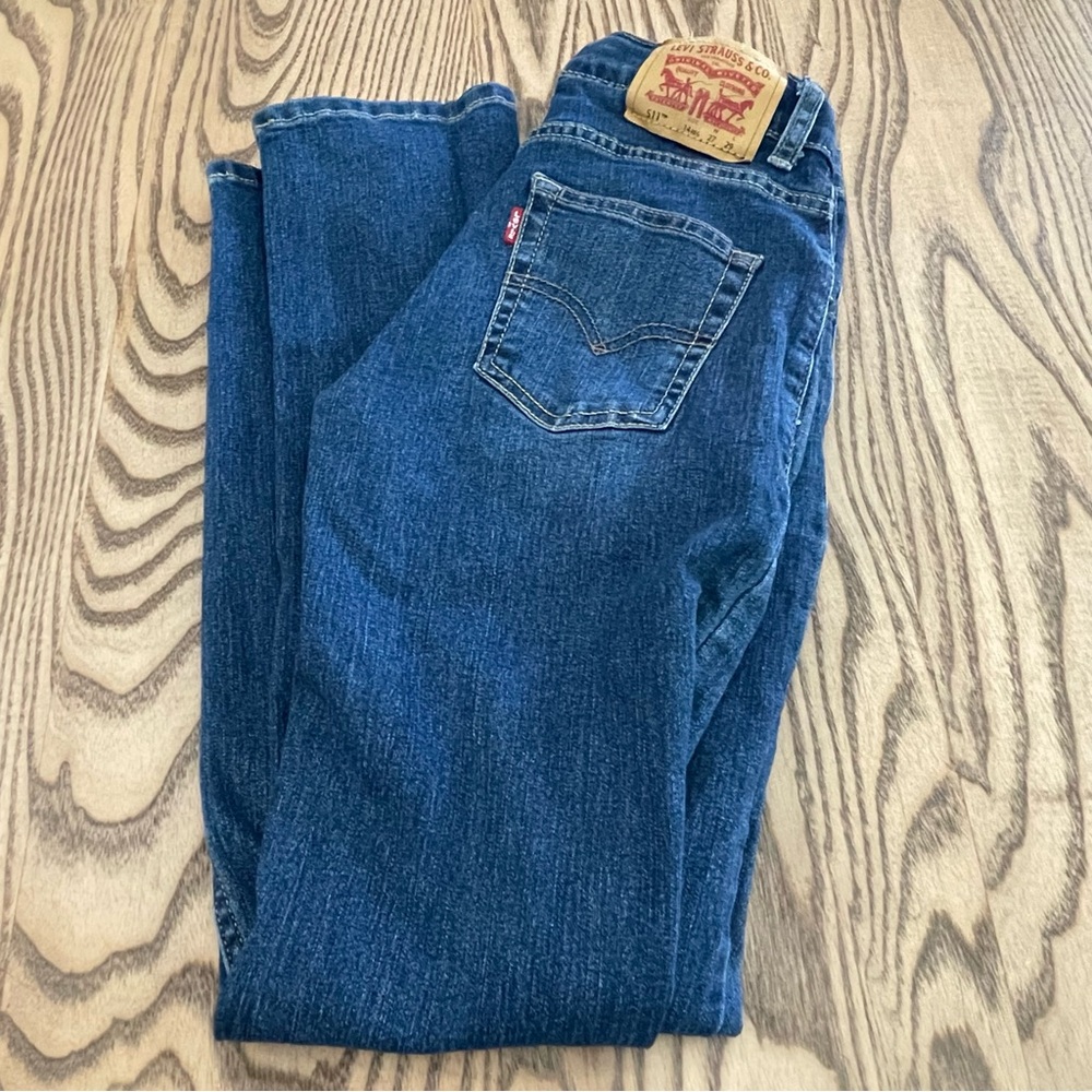 Levis Performance Slim 511 Medium Wash‎ Denim Jeans Boys 14R